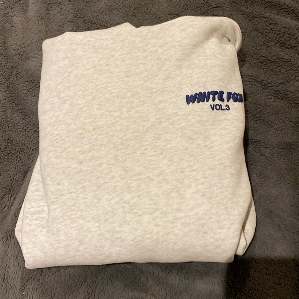 Gray white fox hoodie